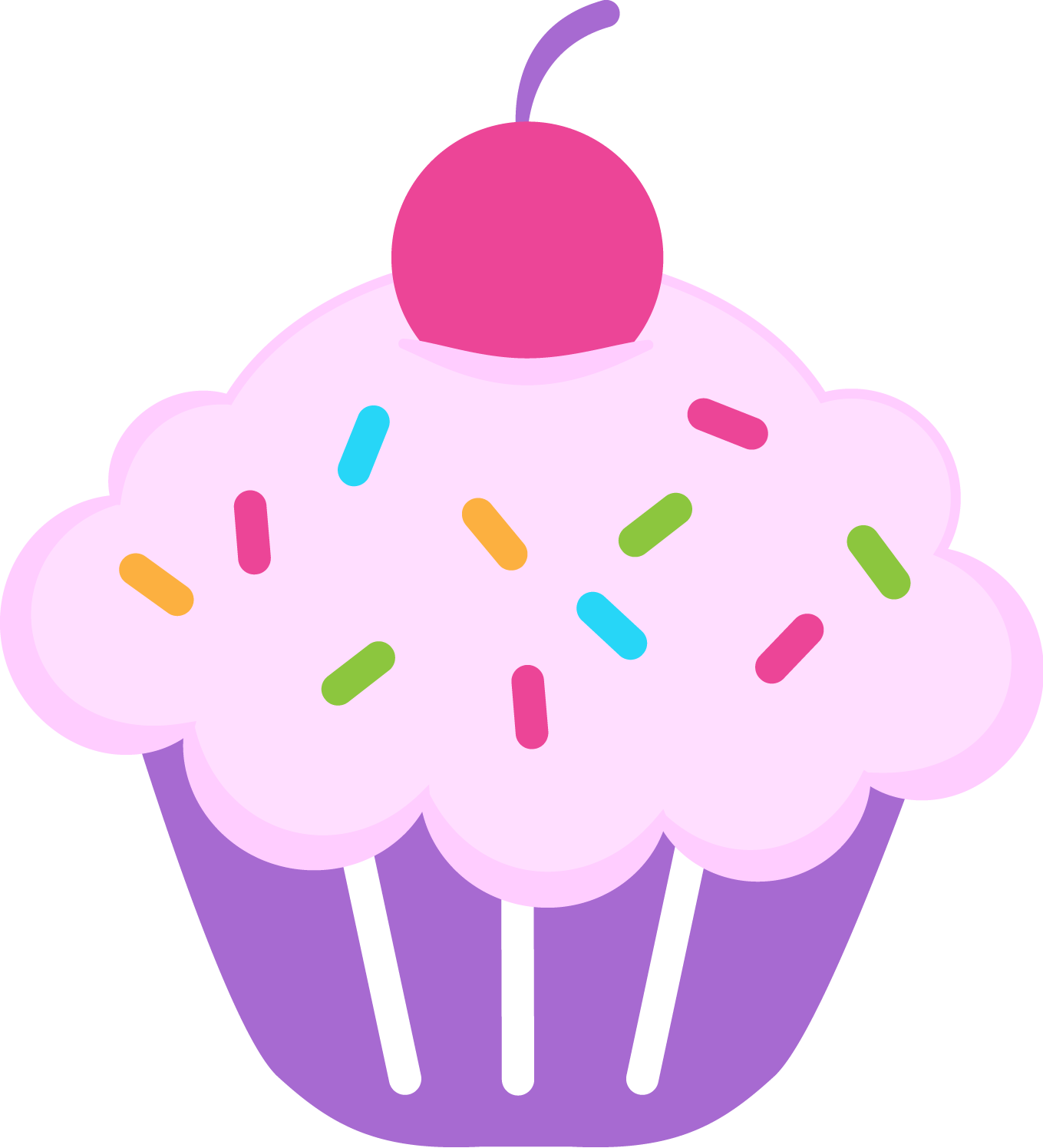 Lindos E Fofos Cupcakes Em Png - Waras Mubarak (1359x1495), Png Download