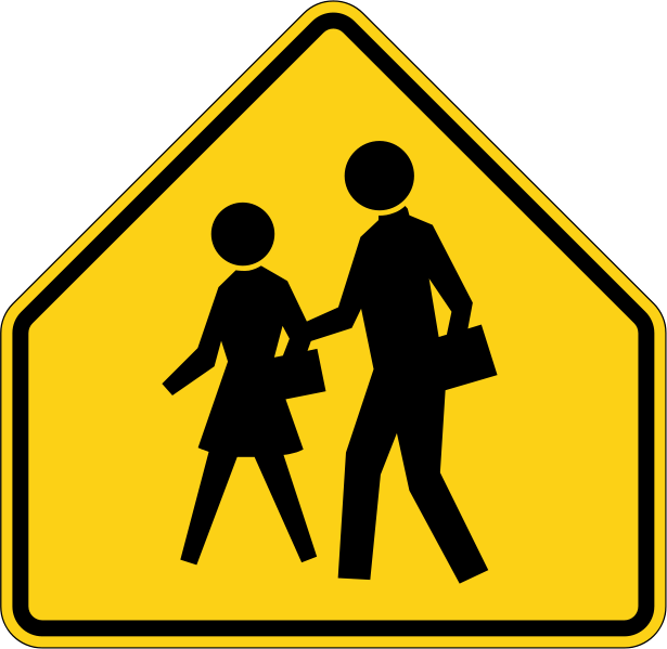 Traffic Signs » Safe Routes To School - School Street Sign (615x599), Png Download