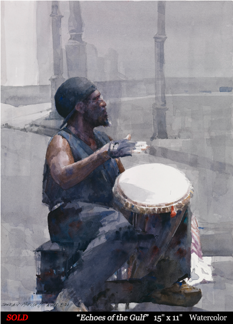 Dean Mitchell Studio - Watercolor Painting (625x675), Png Download