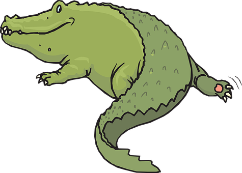 Alligator Claws View Foot Walking Tail Rea - Alligator Tail Clipart (475x340), Png Download