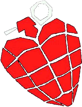 Heart Shaped Hand Grenade - Green Day Grenade Png (346x400), Png Download