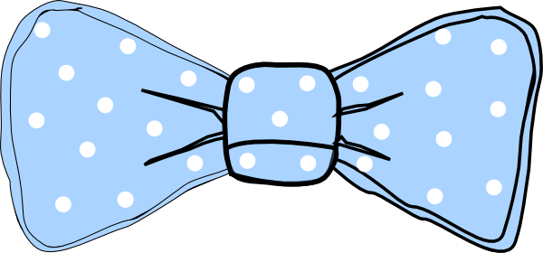 Bow Tie White Clip - Baby Blue Bow Tie Clipart (600x280), Png Download