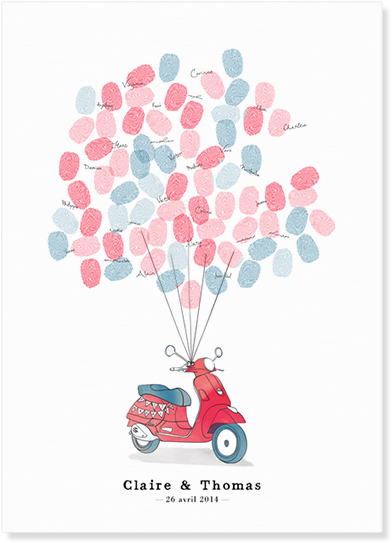 Pepper & Joy London Taxi Wedding Guest Book (700x700), Png Download