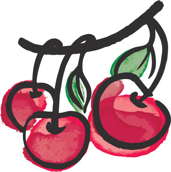 Cherries Illustration - Cherry Illustration Png (800x636), Png Download