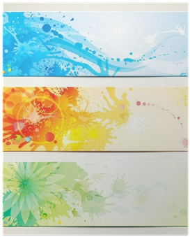 Set Of Watercolor Style Header Banners - Banner (400x400), Png Download