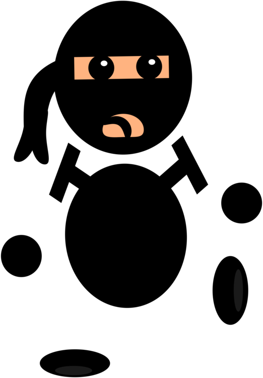 Ninja Drawing Download Shuriken Cartoon - Ninja Kartun (522x750), Png Download