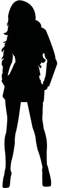 Sportive Woman, Female, Figure, Slender, Slim, Sportive - Silhueta De Desenho (320x640), Png Download