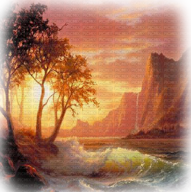 Amerindienne Paysage Landscape - Painting (376x378), Png Download
