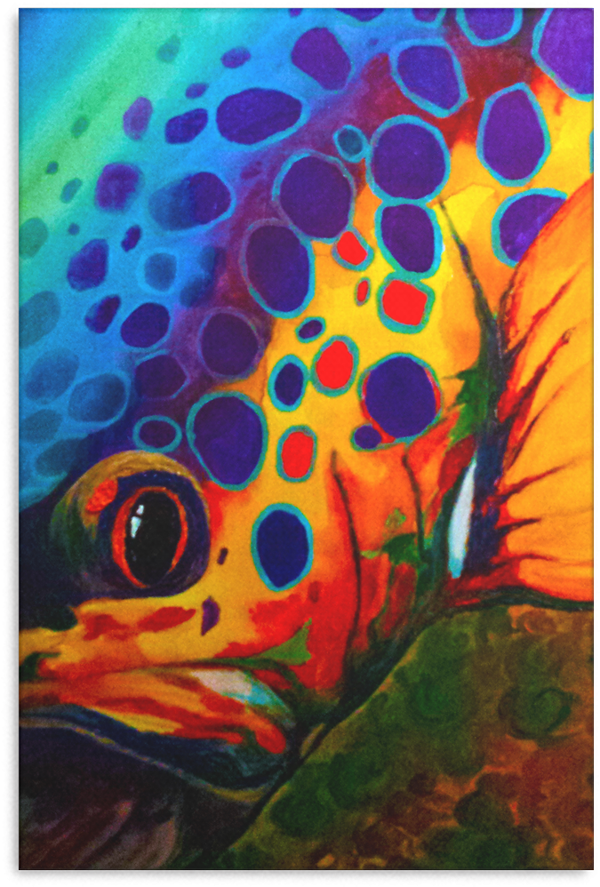 Abstract Trout Painting (1024x1024), Png Download