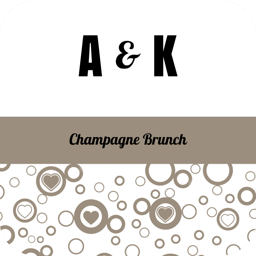 Champagne Hearts - Drink Coaster (840x840), Png Download