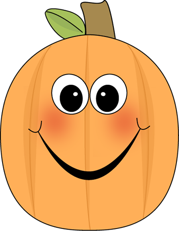 Clip Black And White Cute Pumpkins Fall Kid Clipartbarn - Cartoon Pumpkin With Cute Face (349x450), Png Download
