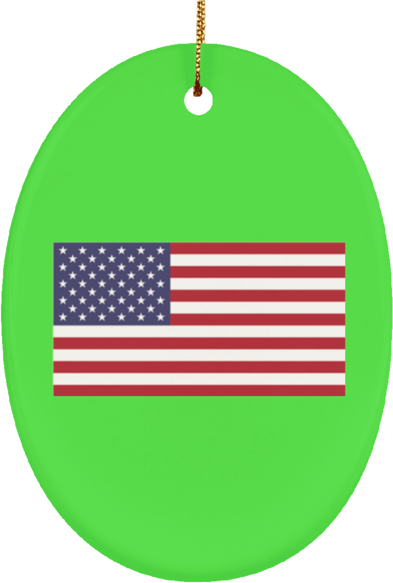 Usa Flag Ceramic Oval Ornament - National Anthem Day 2018 (1155x1155), Png Download