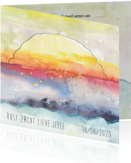 Rouwkaartje Voor Een Baby Of Kindje Met Illustratie - Infant (455x350), Png Download