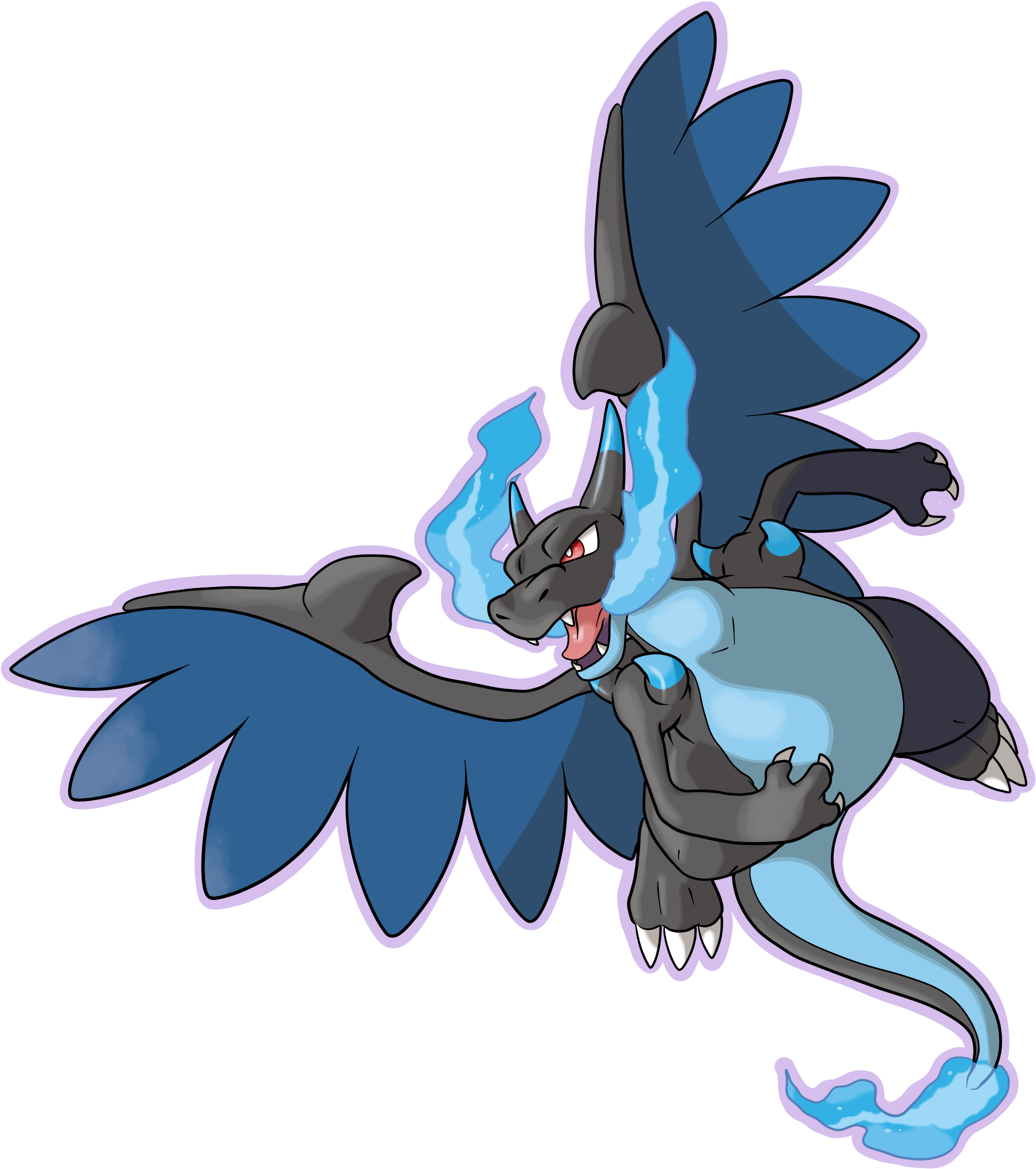 Mega Charizard X - Mega Charizard X Png (2184x2422), Png Download