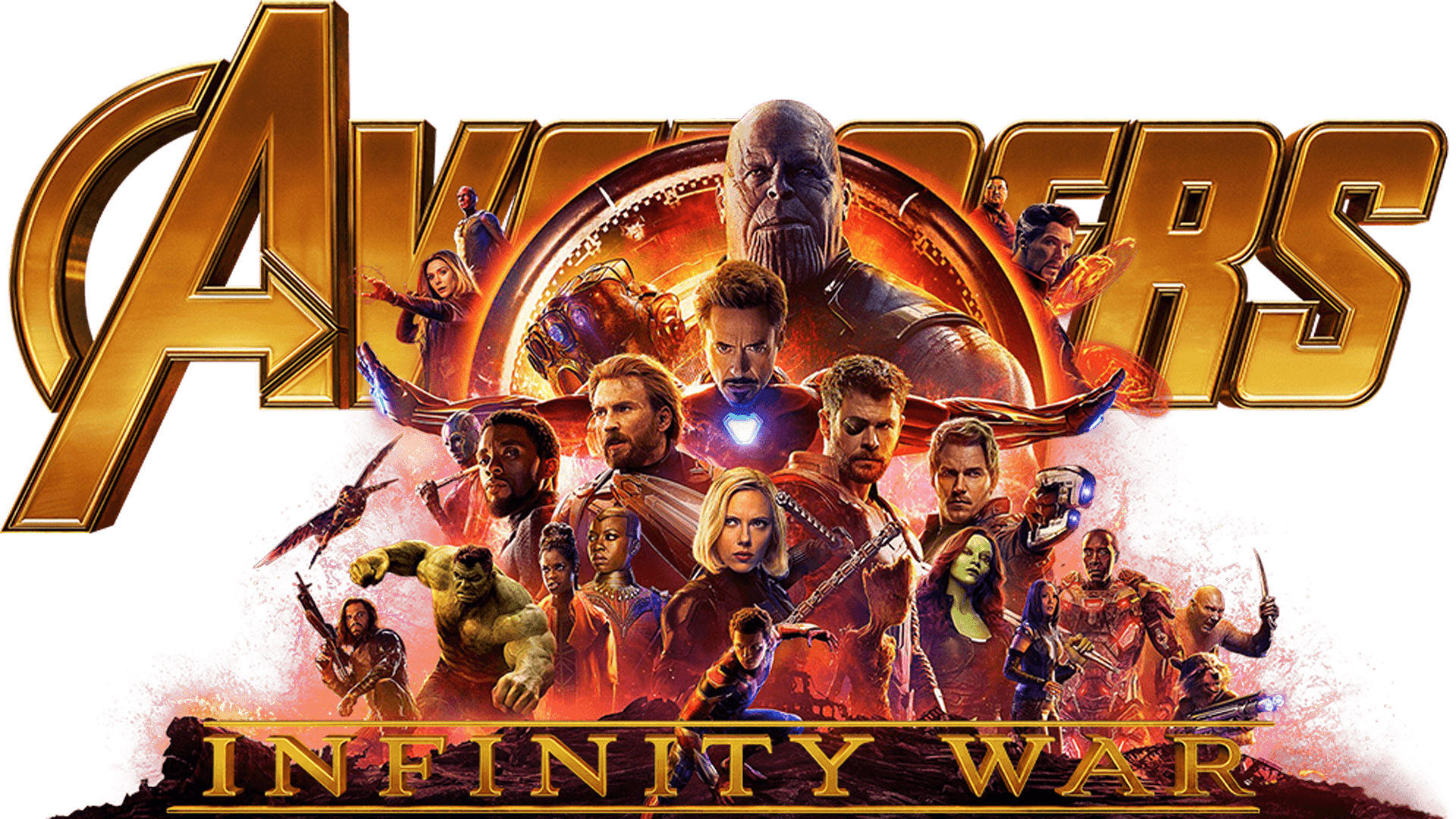 Banner Black And White Download Avenger War Png For - Avengers Infinity War Png (1920x1080), Png Download