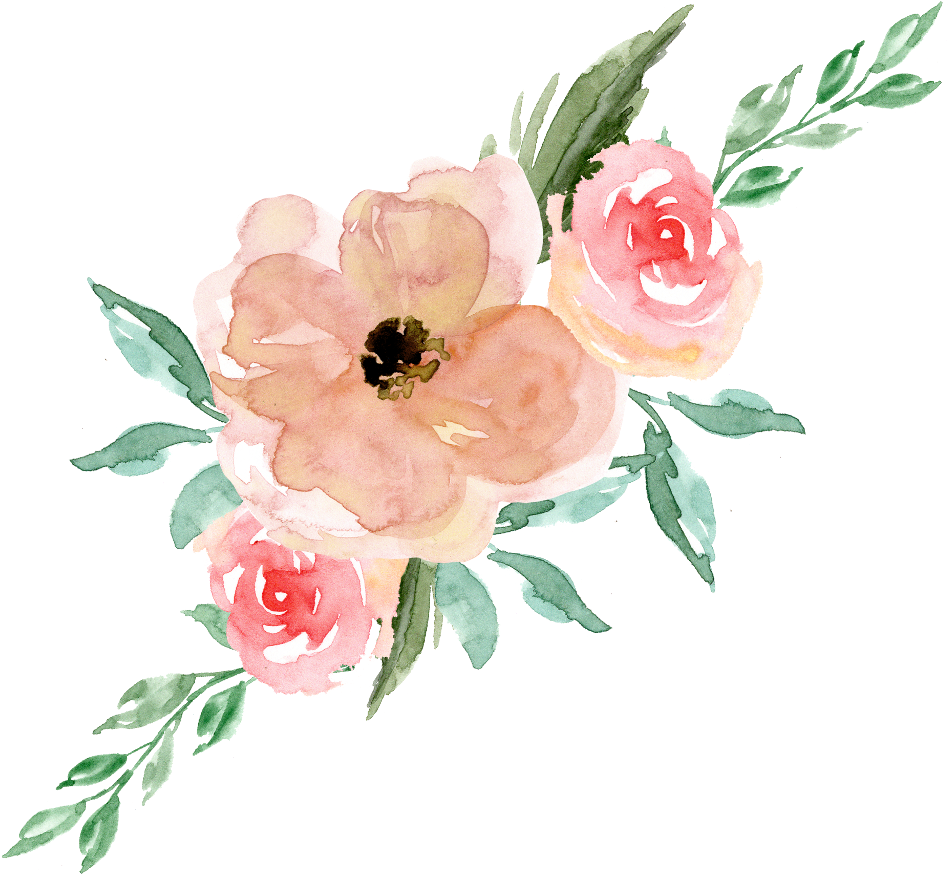 Flowers Flower Bouquet Watercolour Watercolor Ftesticke (1024x1024), Png Download