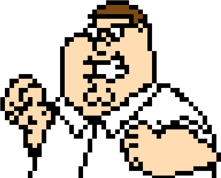 8-bit Peter Griffin I Created - 8 Bit Peter Griffin (968x594), Png Download