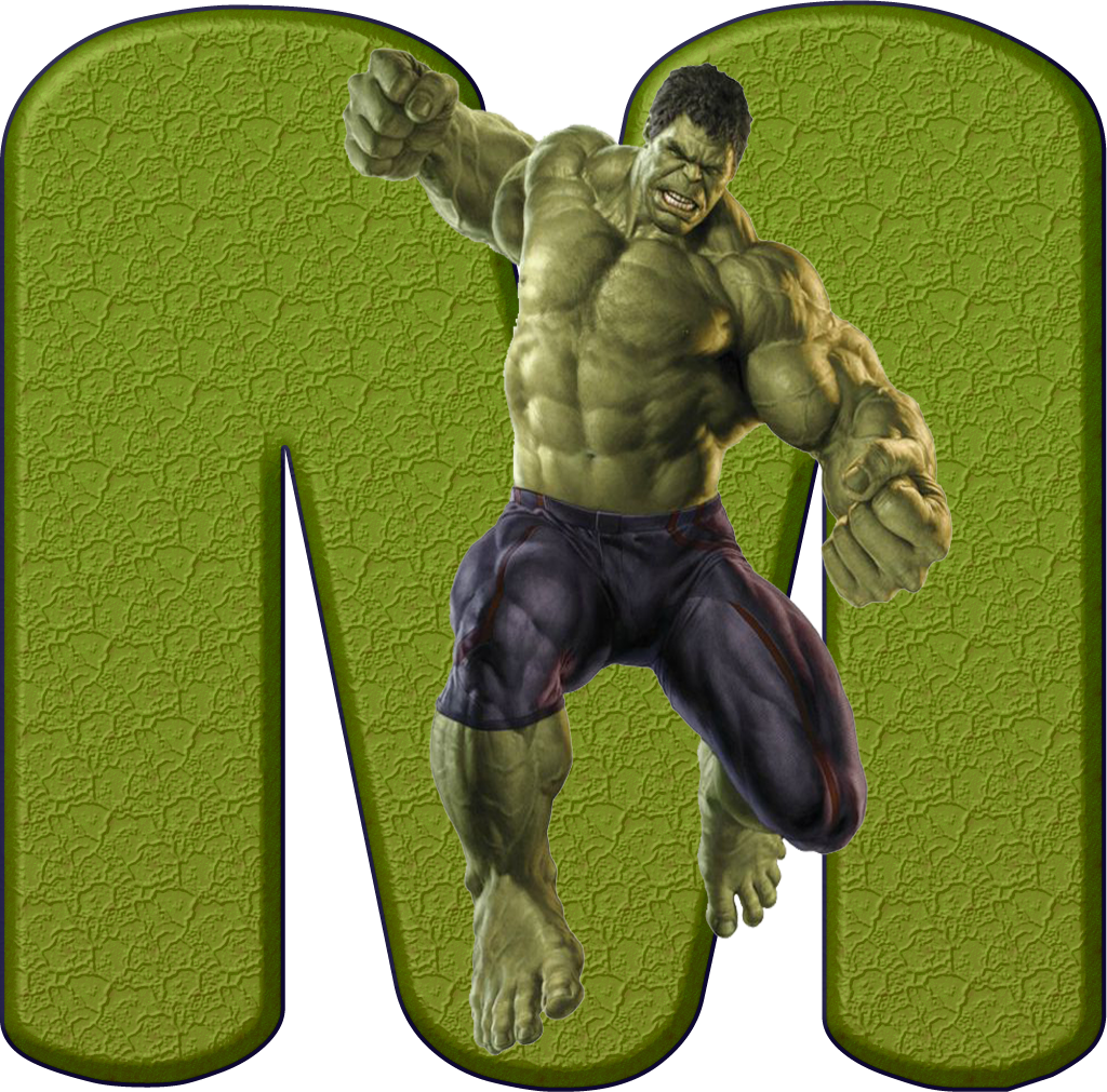 *✿**✿*hulk*✿**✿* - - M - Alfabeto Do Hulk (1024x1011), Png Download