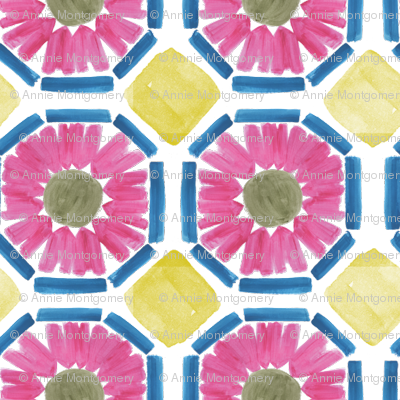 Pink Watercolor Tiles - Watercolor Painting (400x400), Png Download