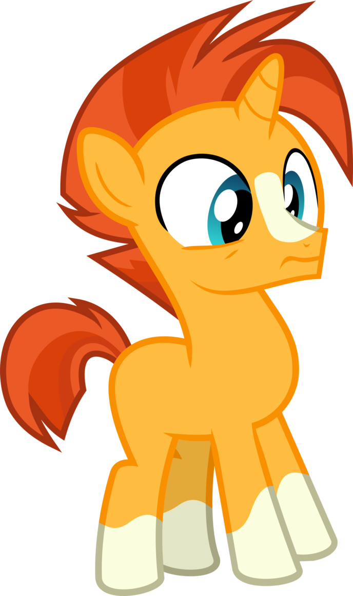 Colt Sunburst By Frownfactory On Deviantart Banner - Mlp Unicorn Filly Sunburst (688x1162), Png Download