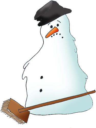 Snowman Clipart Star Winter - Melting Snowman Clipart Png (454x539), Png Download