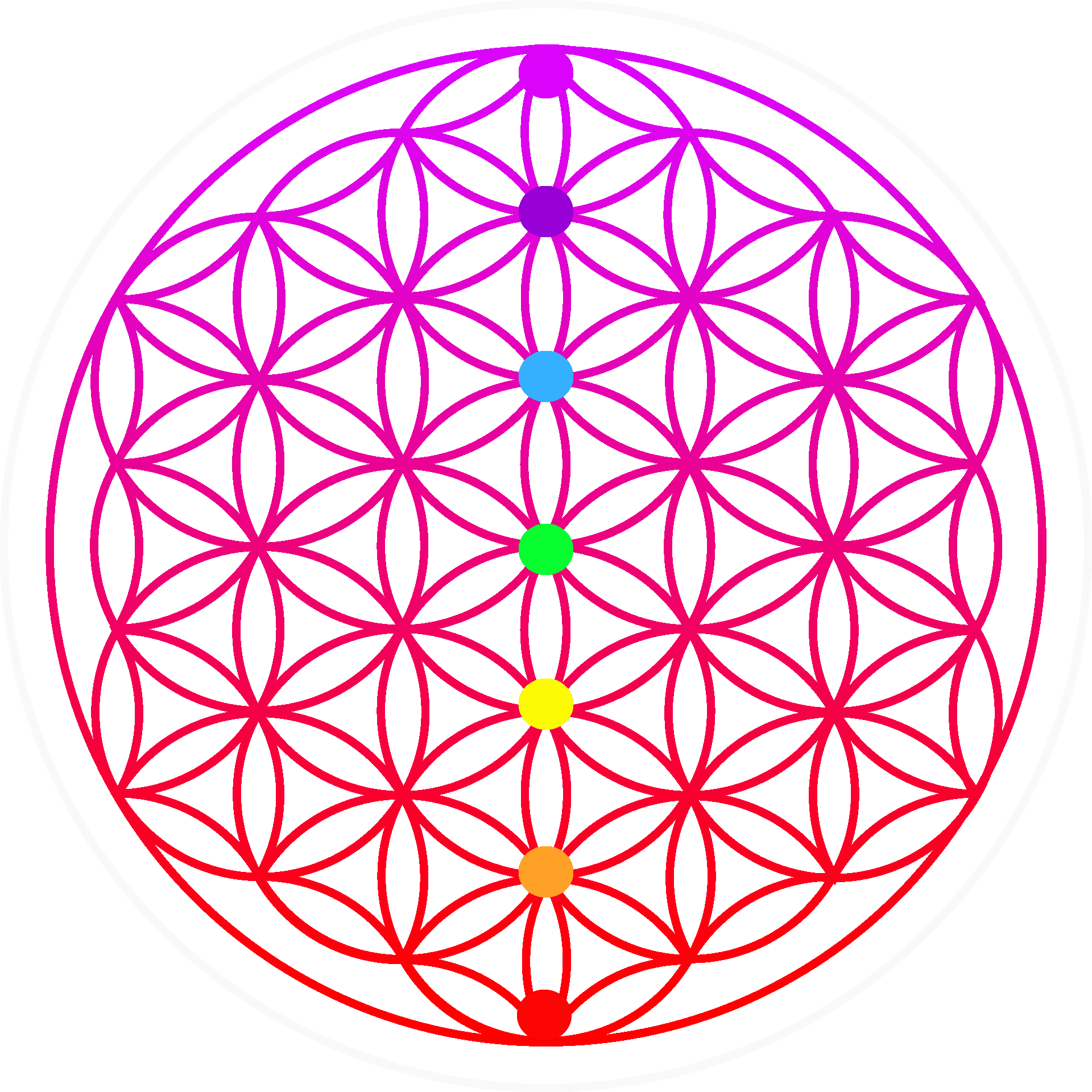Cropped Flower Of Life 1601160 Copy 2 - Flower Of Life Black And White (1920x1920), Png Download