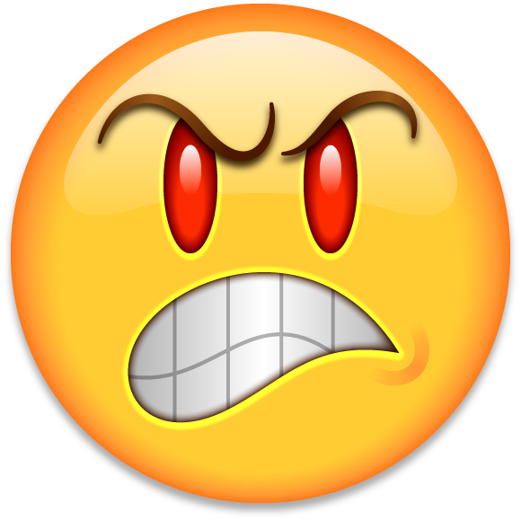 Very Angry Emoji - Emoji Of Angry (580x580), Png Download