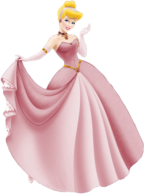 Disney Princess In Which Colour Cinderella Looks Best - Clip Art Cartoon Princess Disney (514x681), Png Download