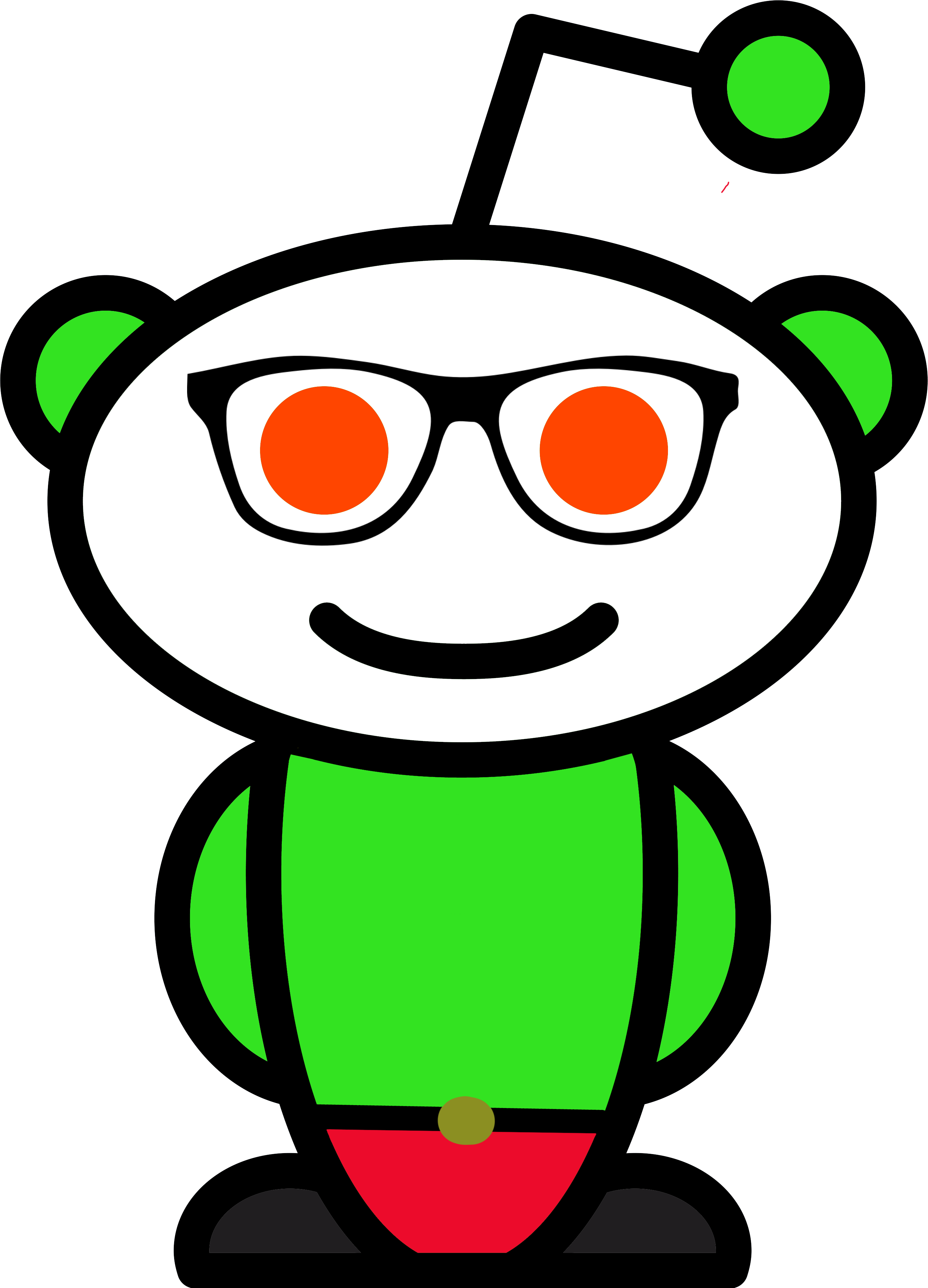 Idubbbz - Reddit Alien (2862x3972), Png Download