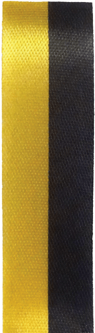 #5 Two-color Spirit Ribbon Black/gold 50 Yd - Satin (800x800), Png Download