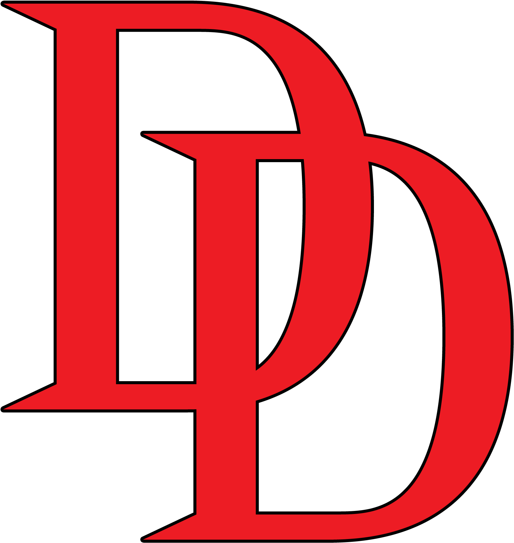 Image Result For Daredevil Logo Evolution - Daredevil Dd Logo (1777x1872), Png Download