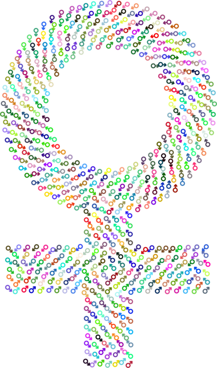 Computer Icons Woman Symbol Boy - Circle (443x750), Png Download