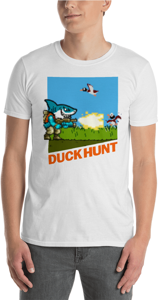 Sharkie Duck Hunting - T-shirt (1000x1000), Png Download