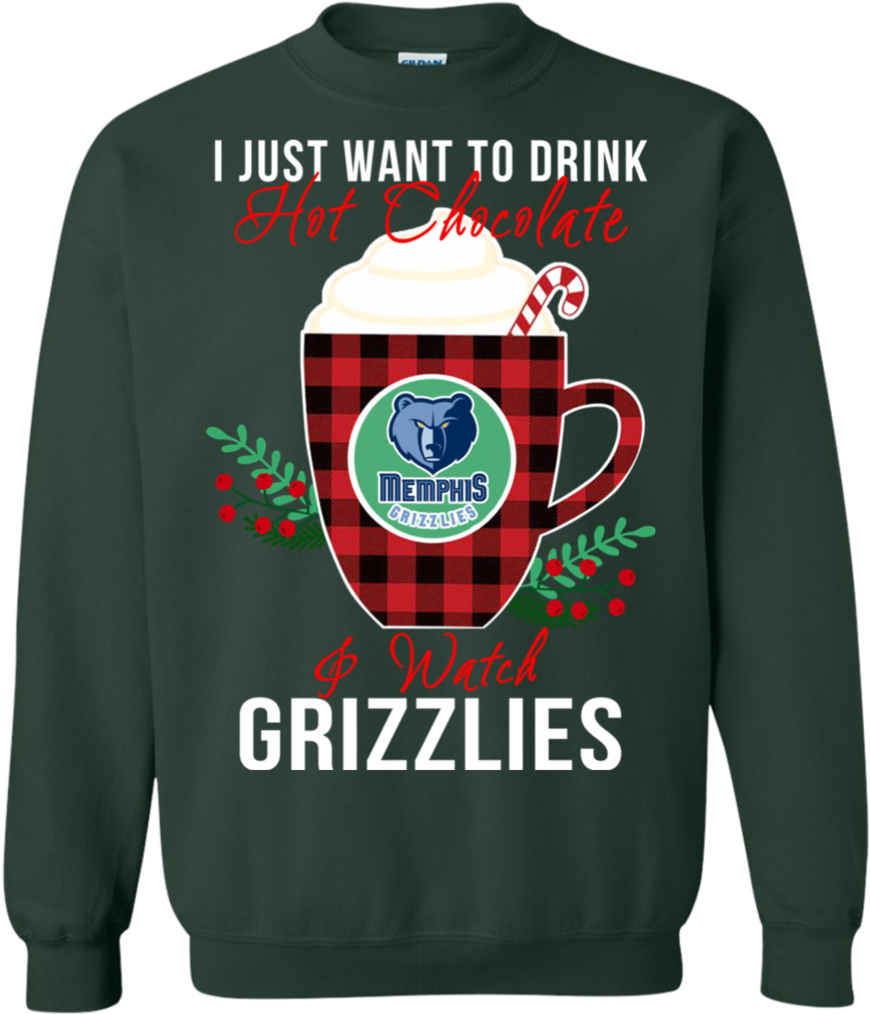 Memphis Grizzlies Ugly Christmas Sweaters Want To Drink - Christmas Jumper (1024x1024), Png Download
