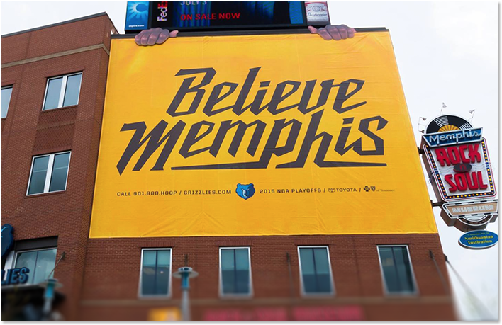 Playoff Campaign For The Memphis Grizzlies Nba Team - Signage (792x570), Png Download