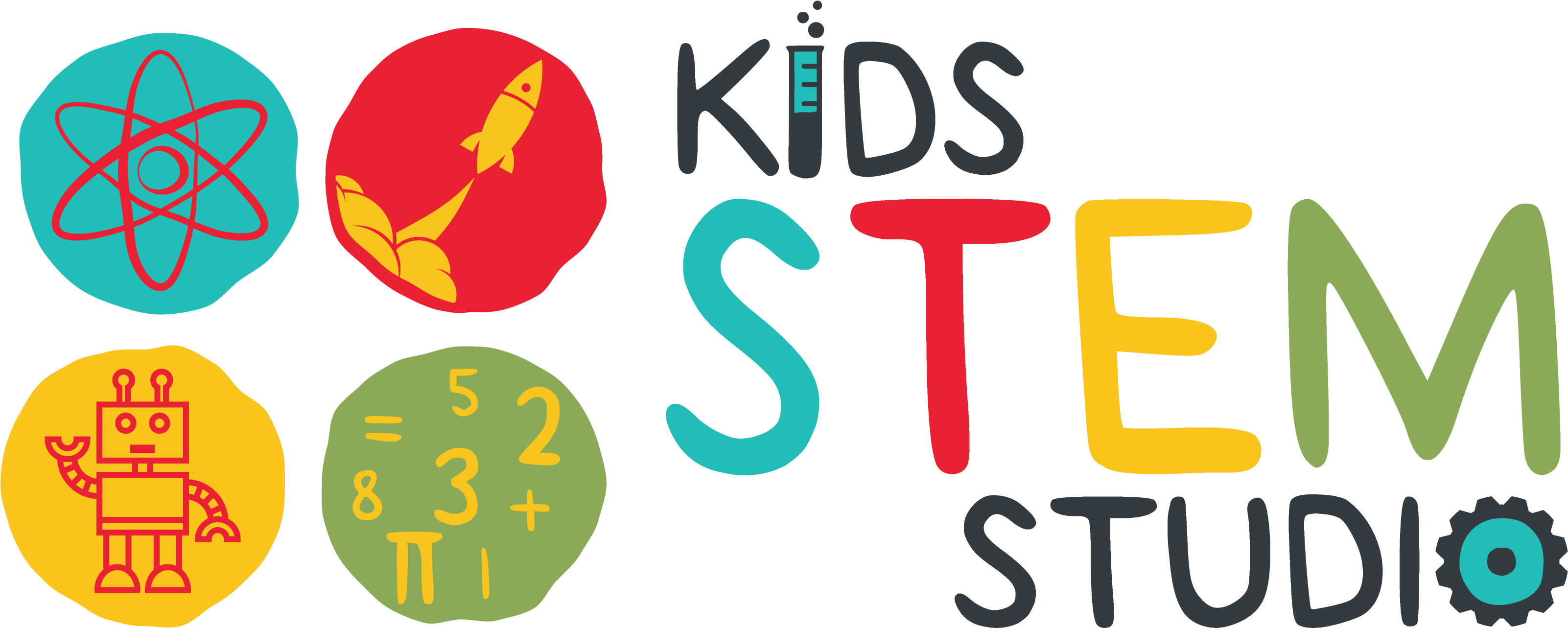 Kids Stem Studio - Stem Kids (3333x1458), Png Download