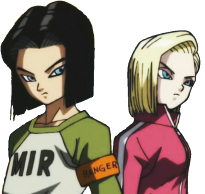 Download All At Once - Dragon Ball Super Android 17 And 18 (676x635), Png Download