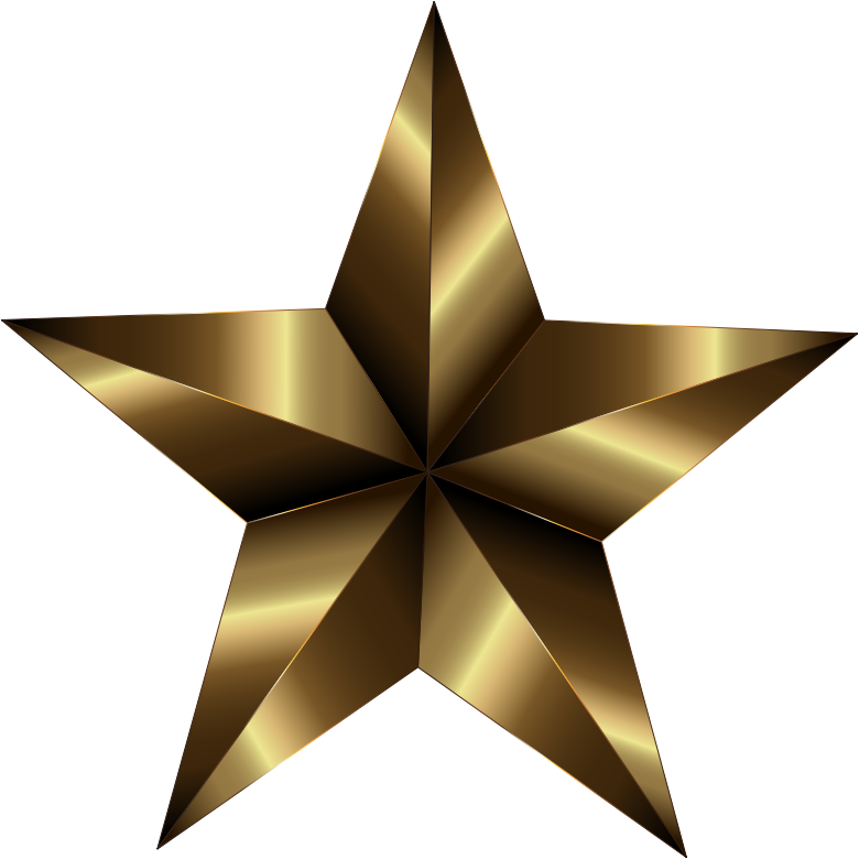 Gallery For > Gold Star Clipart Microsoft - Metallic Gold Stars Png (780x780), Png Download