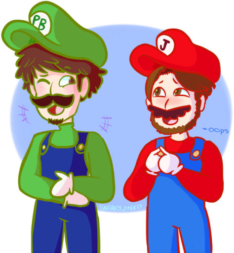 Pb And Jeff Fan Art (500x515), Png Download