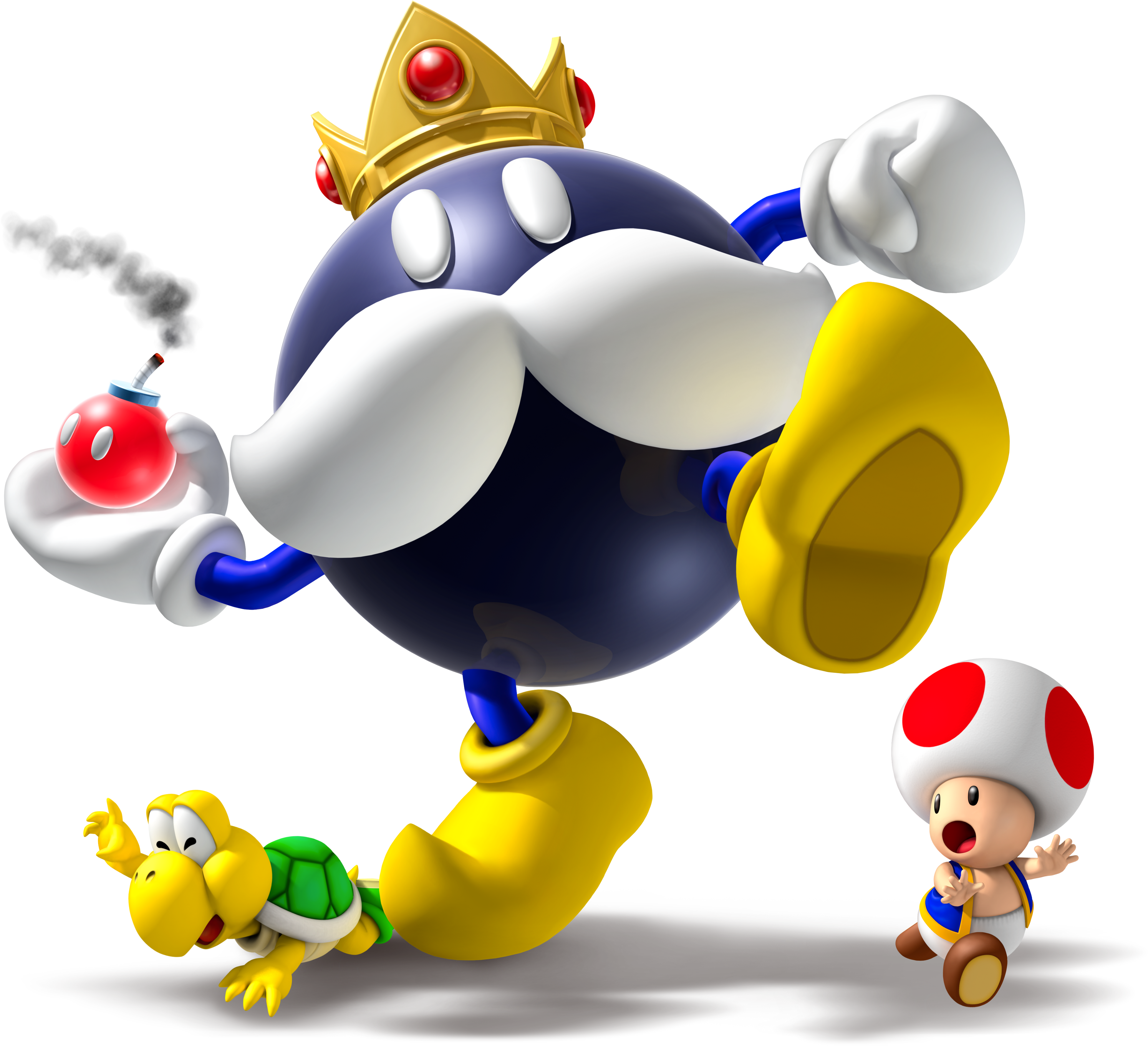 Big Bob-omb Mario 64 Nintendo Super Mario - Super Mario King Bob Omb (3600x3280), Png Download