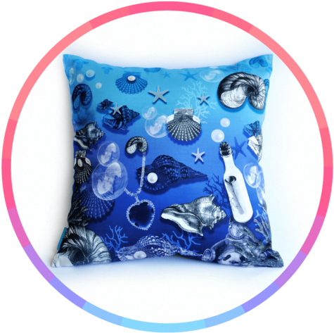 Check Out These Beautiful Cushions From New Design - Throw Pillow (500x485), Png Download
