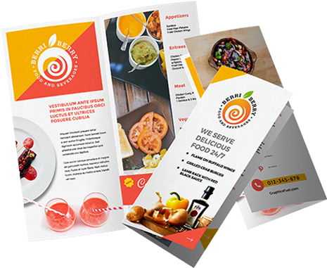 Brochure Design For Food Products (495x410), Png Download