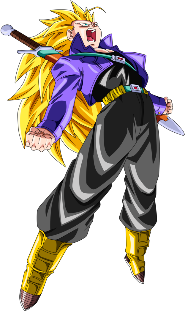 Ssj3 Future Trunks By Boscha196-d3emlud - Dragon Ball Z Budokai Tenkaichi [ps2 Game] (739x1080), Png Download