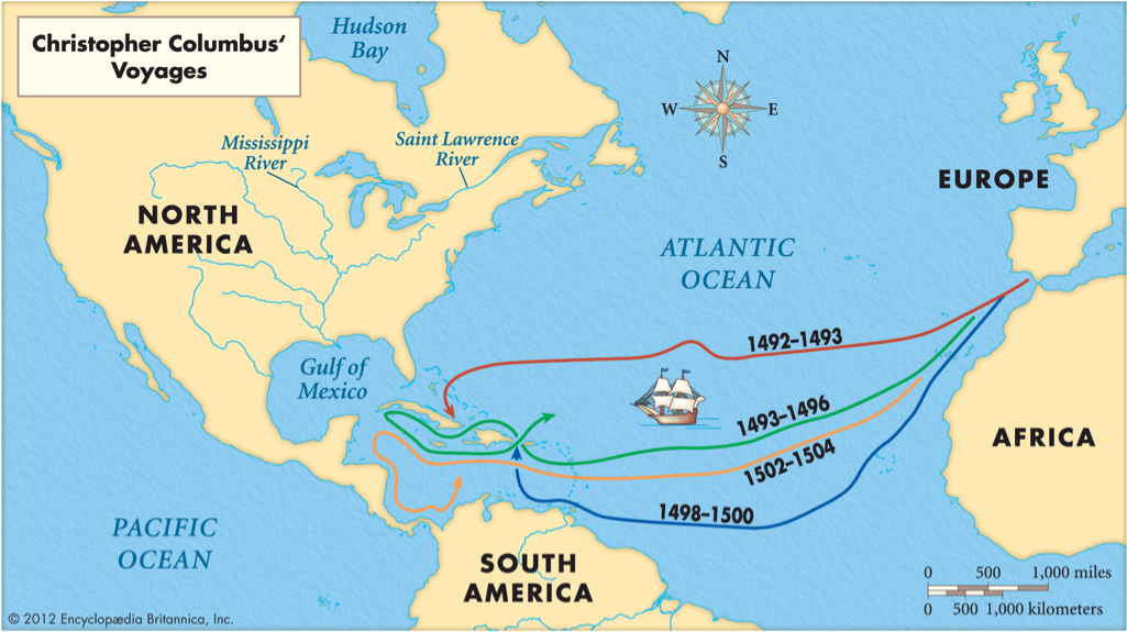 Screen 8 On Flowvella - Christopher Columbus Voyages (1024x748), Png Download