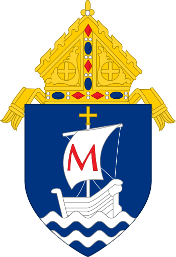 Coat Of Arms Of The Diocese Of Columbus - Roman Catholic (350x510), Png Download