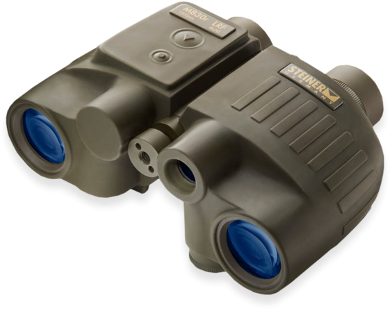 M830r Lrf 1535 Nm Military Binocular, Shown In Green - Steiner M830r Lrf 1535nm 8x30 Military Binocular 8x, (1005x482), Png Download