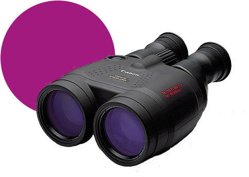Binoculars Range Image - Canon 18 X 50 Is Binoculars (595x347), Png Download