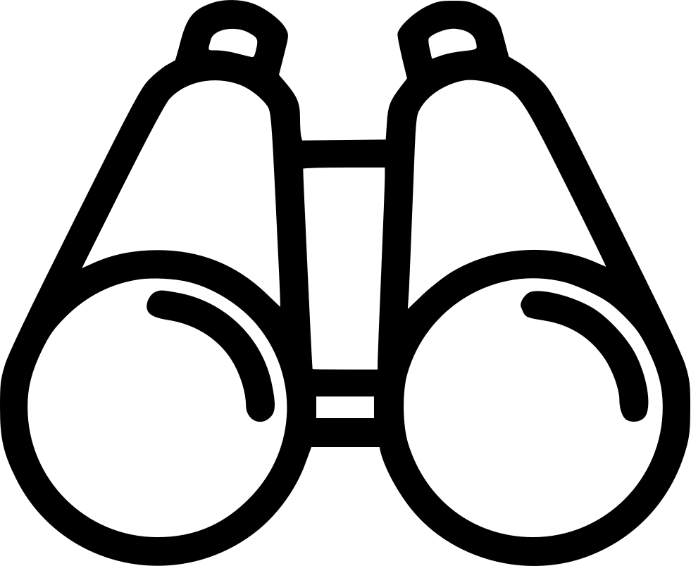 Image Black And White Library Binoculars Drawing At - Binoculars Icon (981x804), Png Download