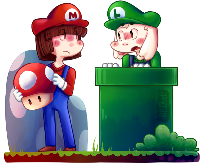 Mario Crossover Undertale - Cartoon (890x684), Png Download