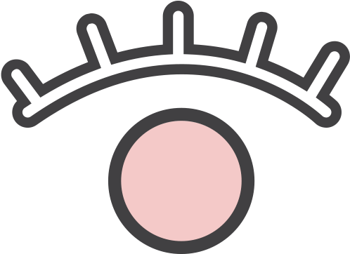 Eyebrow & Eyelashes - Circle (500x500), Png Download
